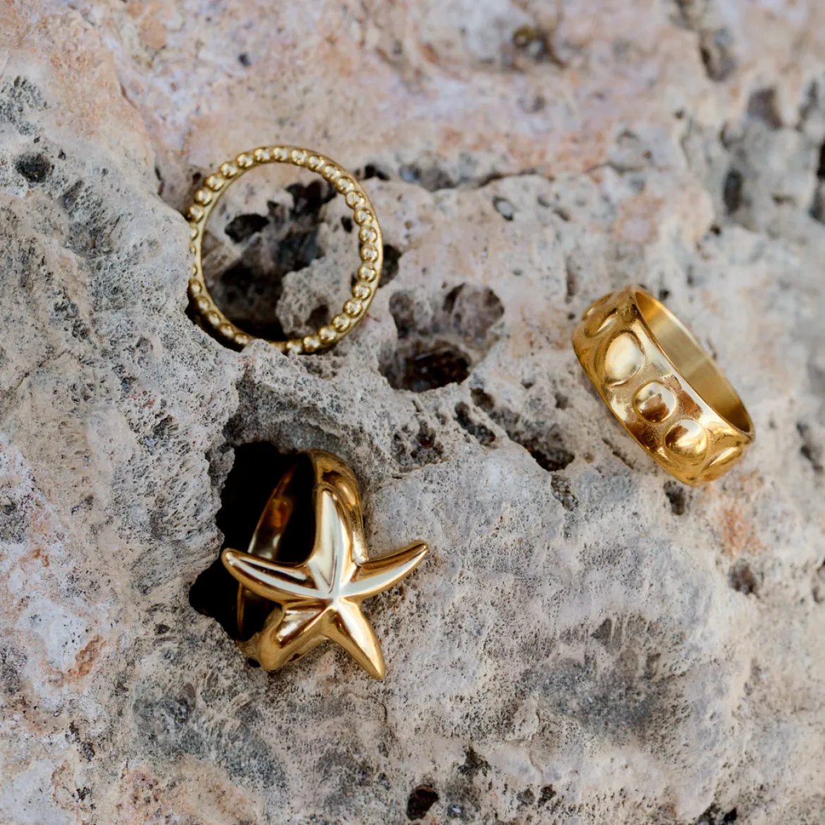 Boho Dots Ring Gold