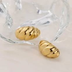 Bold Croissant Studs Roségold