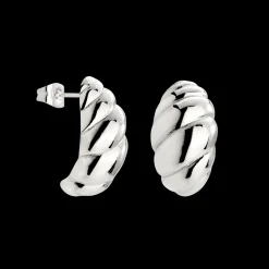 Bold Croissant Studs Silber