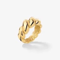 Bold Twist Ring Gold