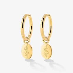 Bouquet Coin Hoop Set Medium Gold