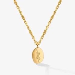 Bouquet Coin Necklace Gold