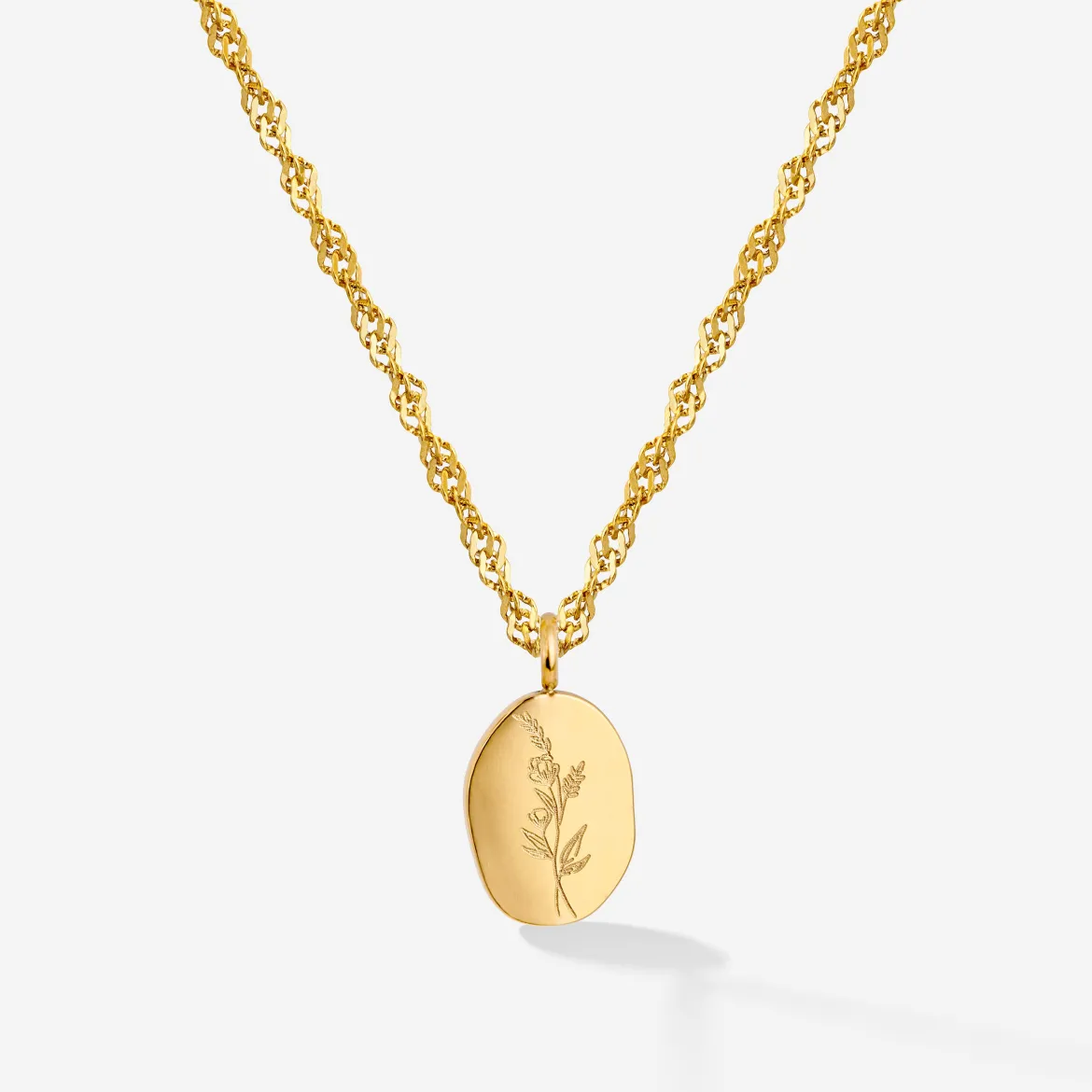 Bouquet Coin Necklace Gold