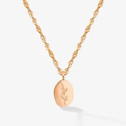 Bouquet Coin Necklace Roségold
