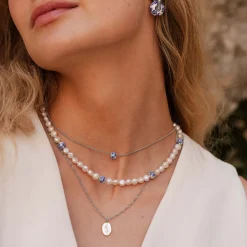 Bouquet Coin Necklace Silber