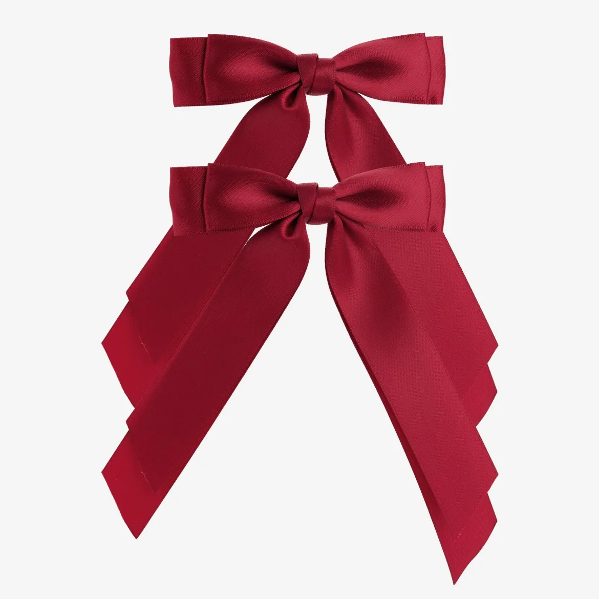 Bow Hairpin Set - Red
