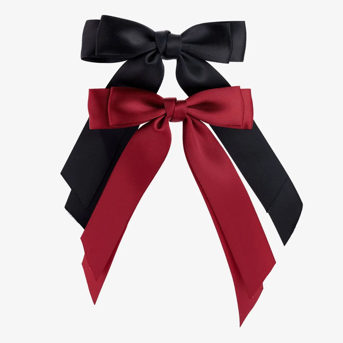 Bow Hairpin Set - Red