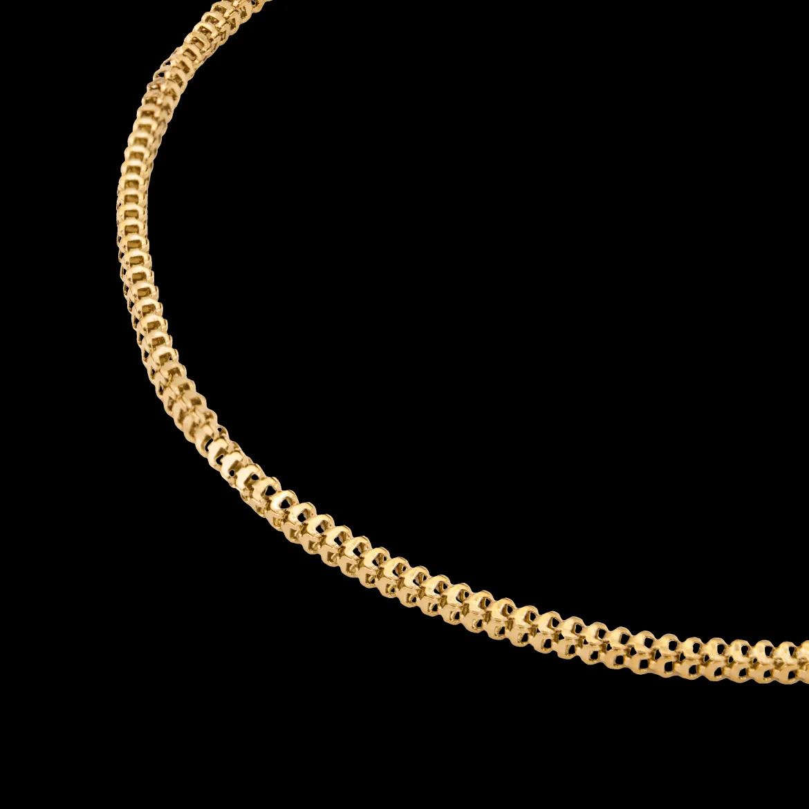 Box Snake Anklet Gold
