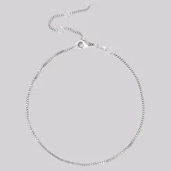 Box Snake Anklet Silber