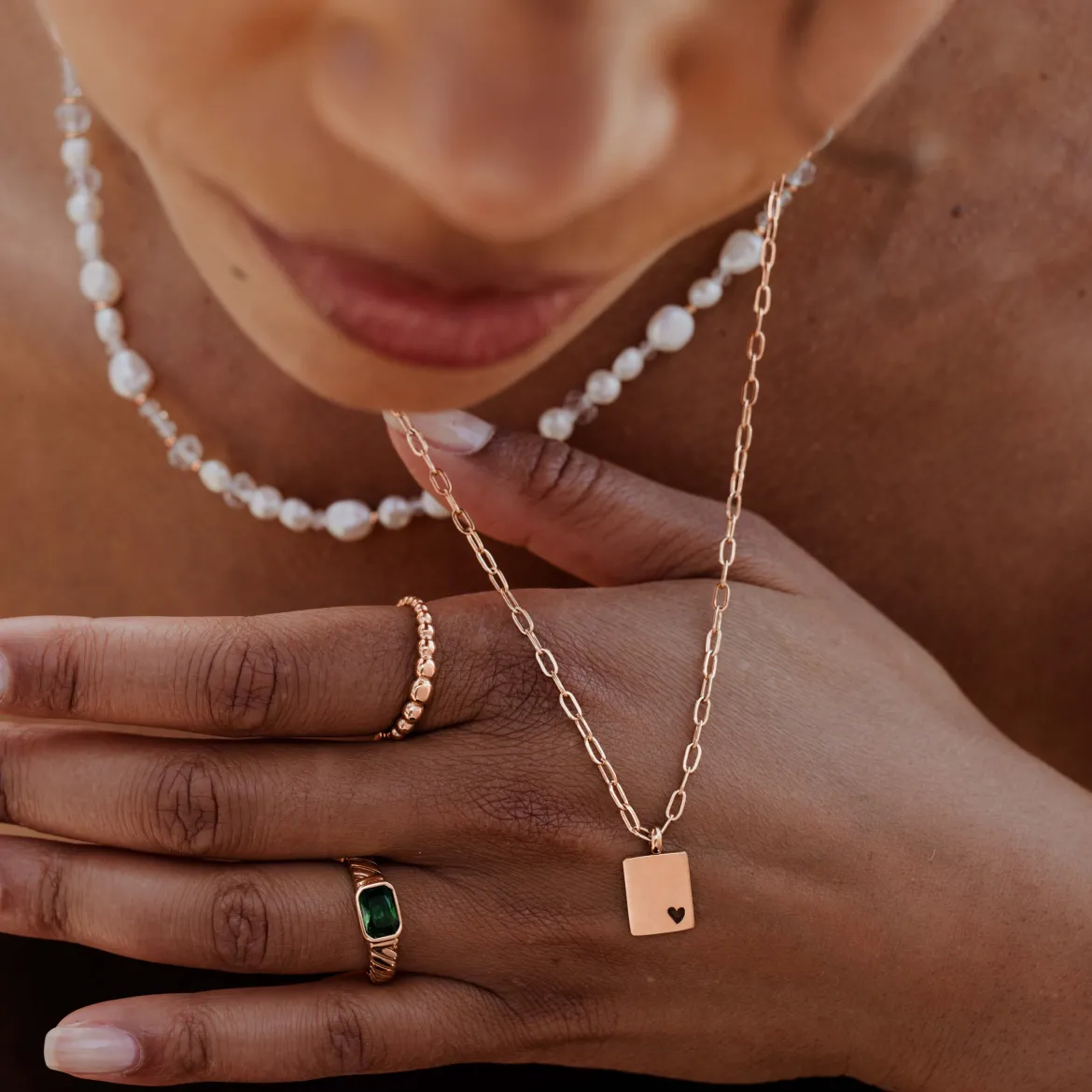 Brilliant Emerald Ring Roségold
