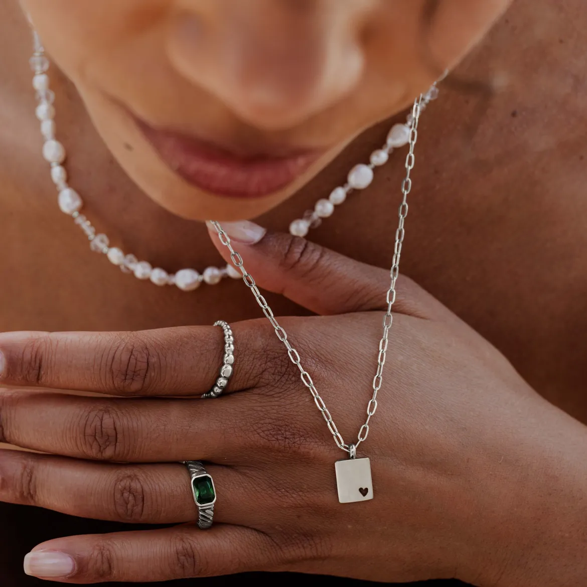 Brilliant Emerald Ring Silber