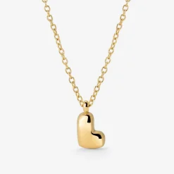 Bubble Letter Necklace Gold - A