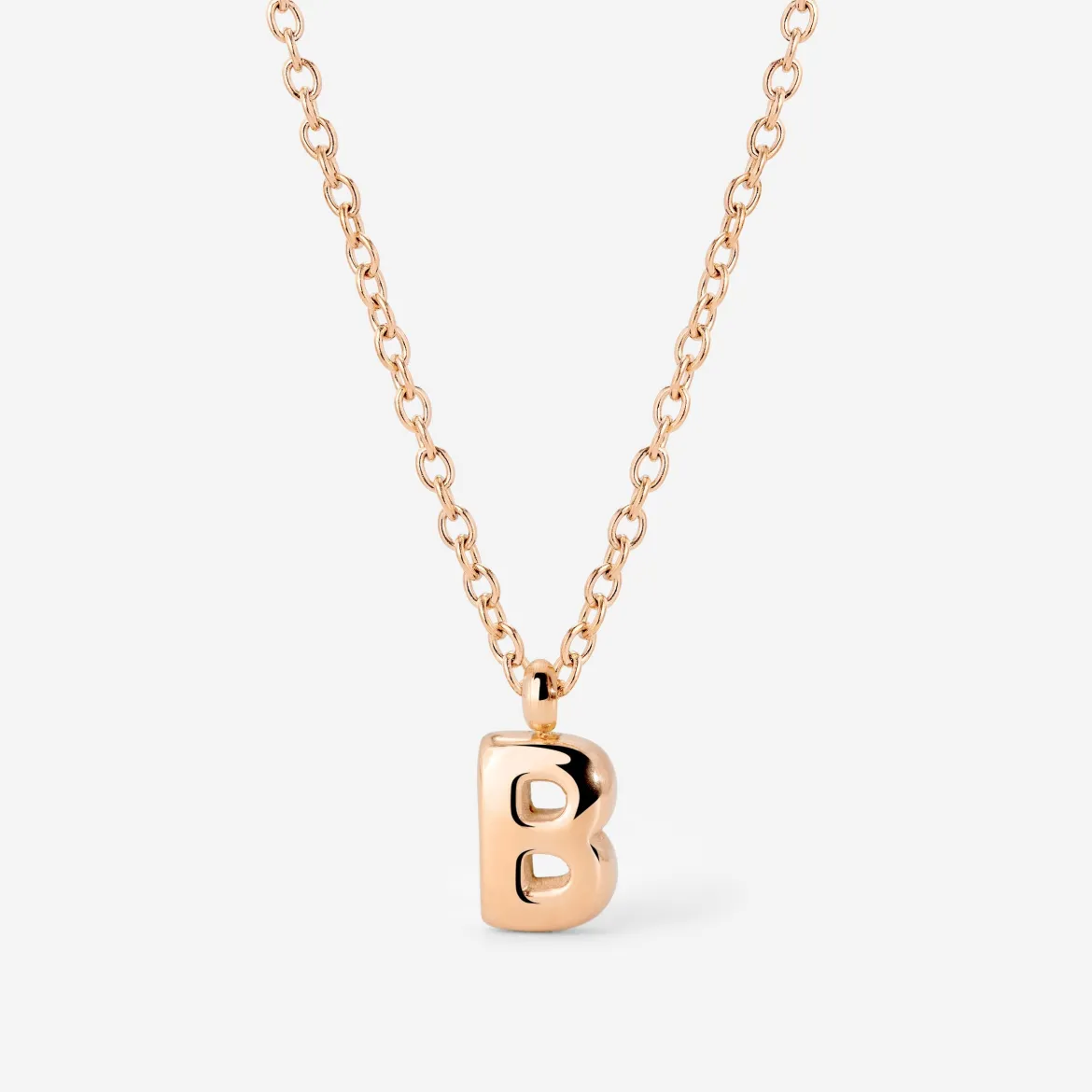 Bubble Letter Necklace Roségold - A