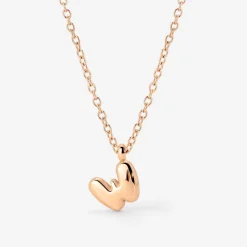 Bubble Letter Necklace Roségold - A