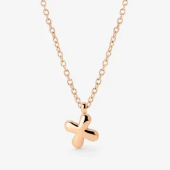 Bubble Letter Necklace Roségold - A
