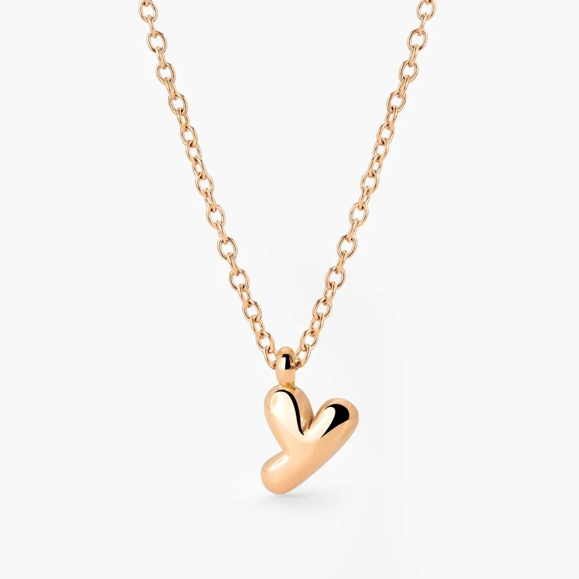 Bubble Letter Necklace Roségold - A