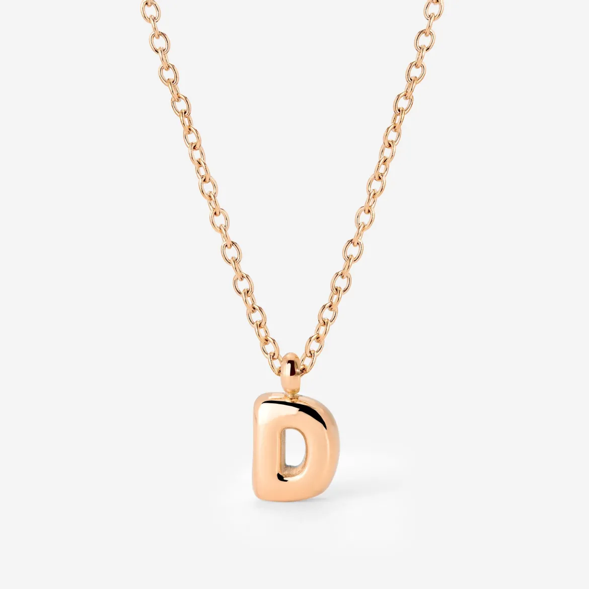 Bubble Letter Necklace Roségold - A