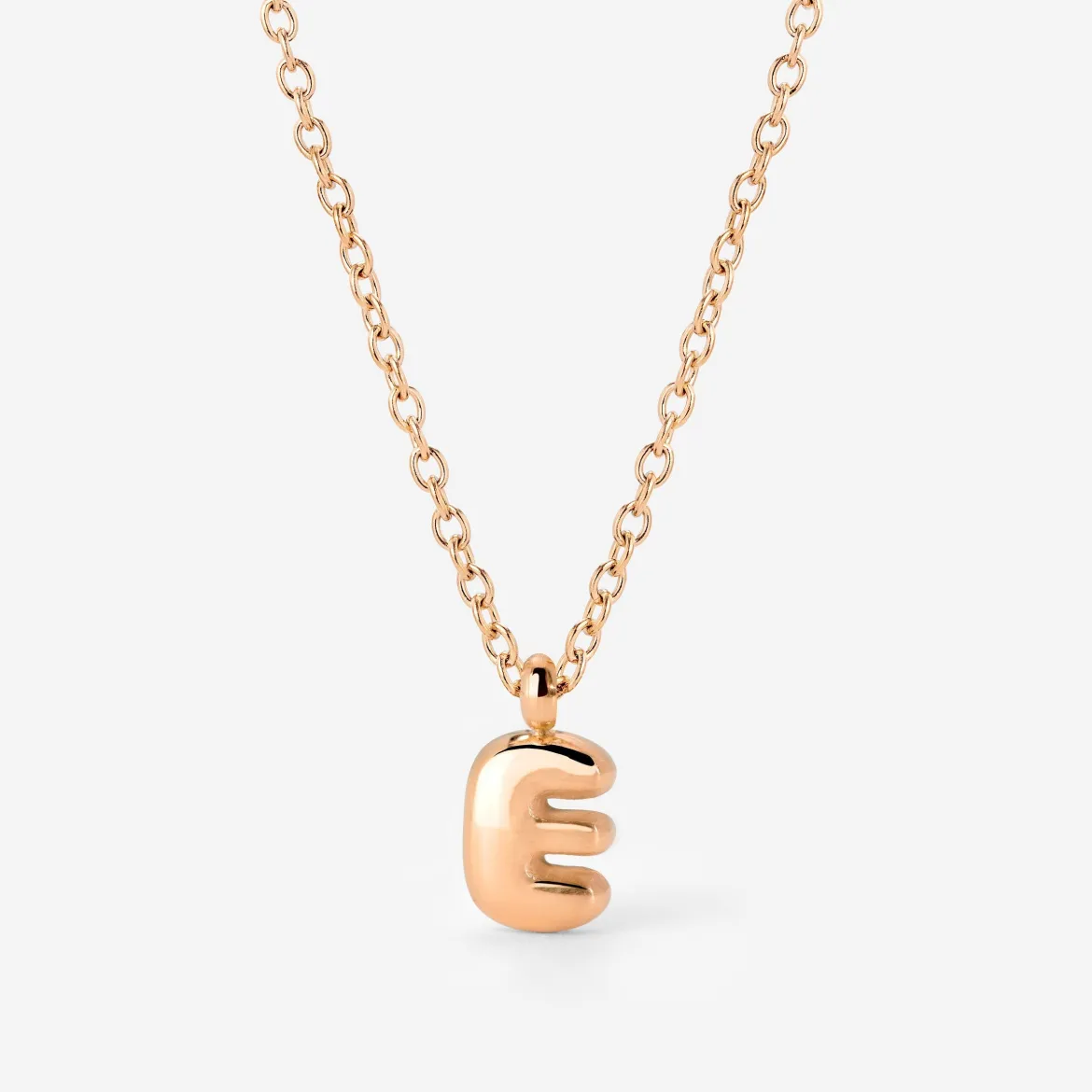 Bubble Letter Necklace Roségold - A