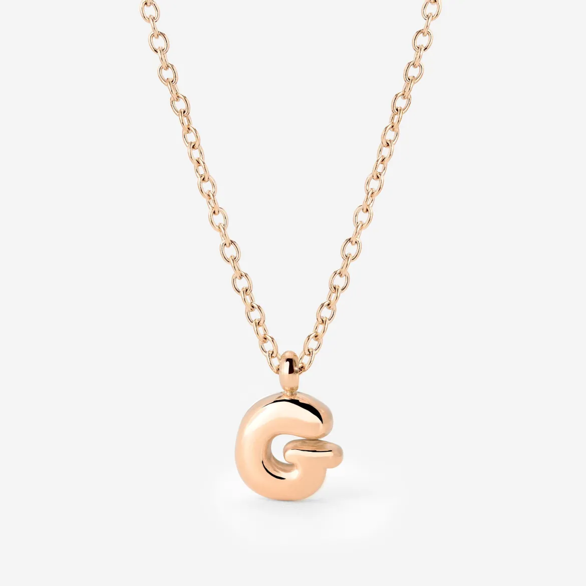 Bubble Letter Necklace Roségold - A