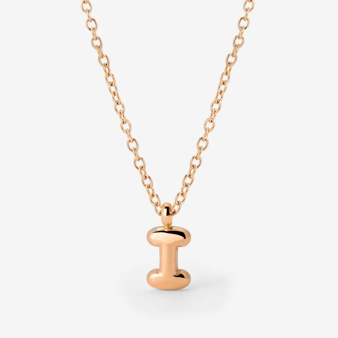Bubble Letter Necklace Roségold - A