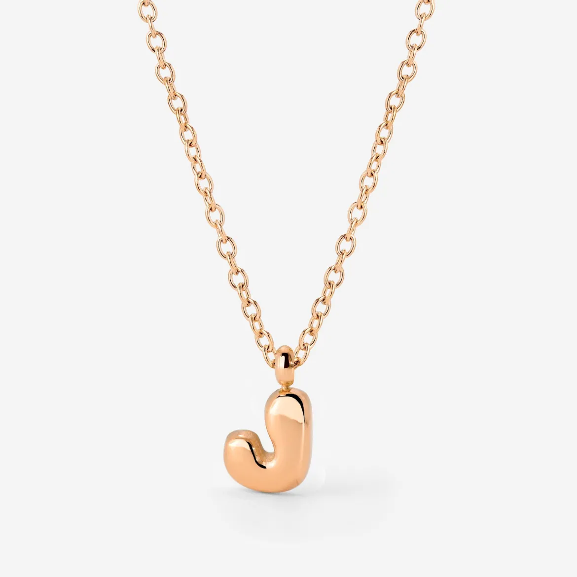 Bubble Letter Necklace Roségold - A