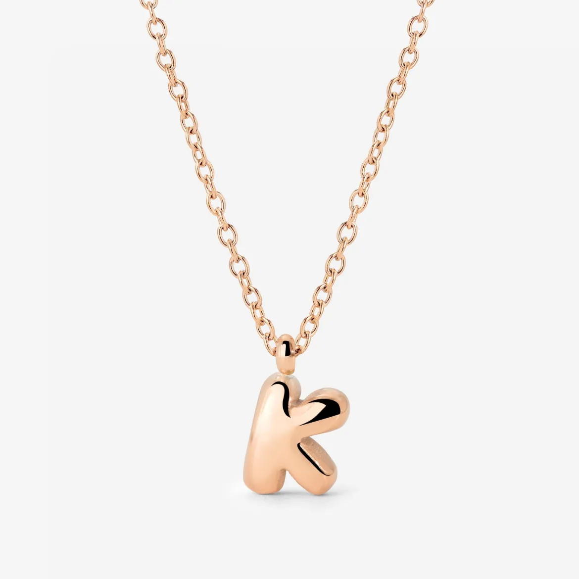 Bubble Letter Necklace Roségold - A