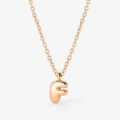 Bubble Letter Necklace Roségold - A