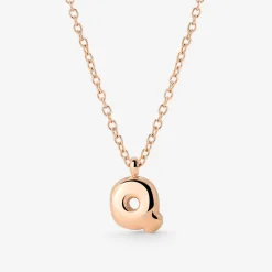 Bubble Letter Necklace Roségold - A