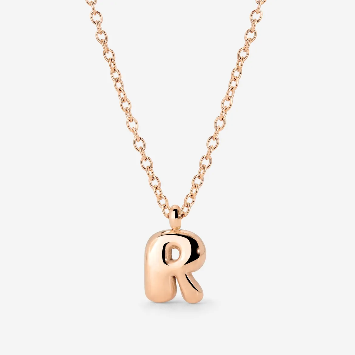 Bubble Letter Necklace Roségold - A