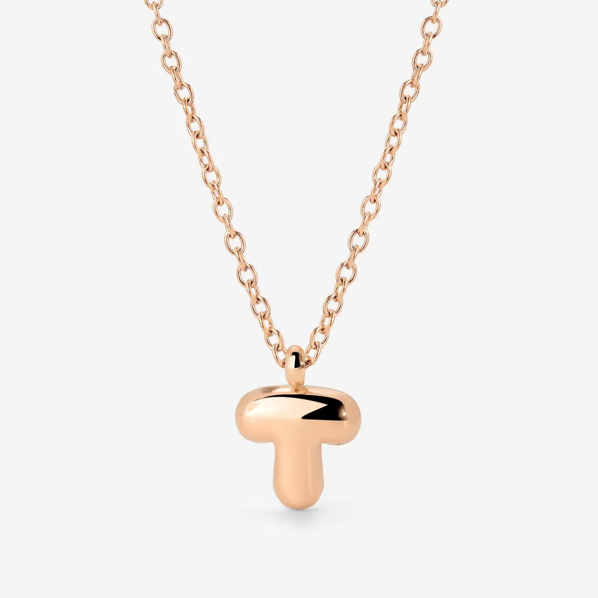 Bubble Letter Necklace Roségold - A