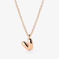 Bubble Letter Necklace Roségold - A