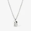 Bubble Letter Necklace Silber - A