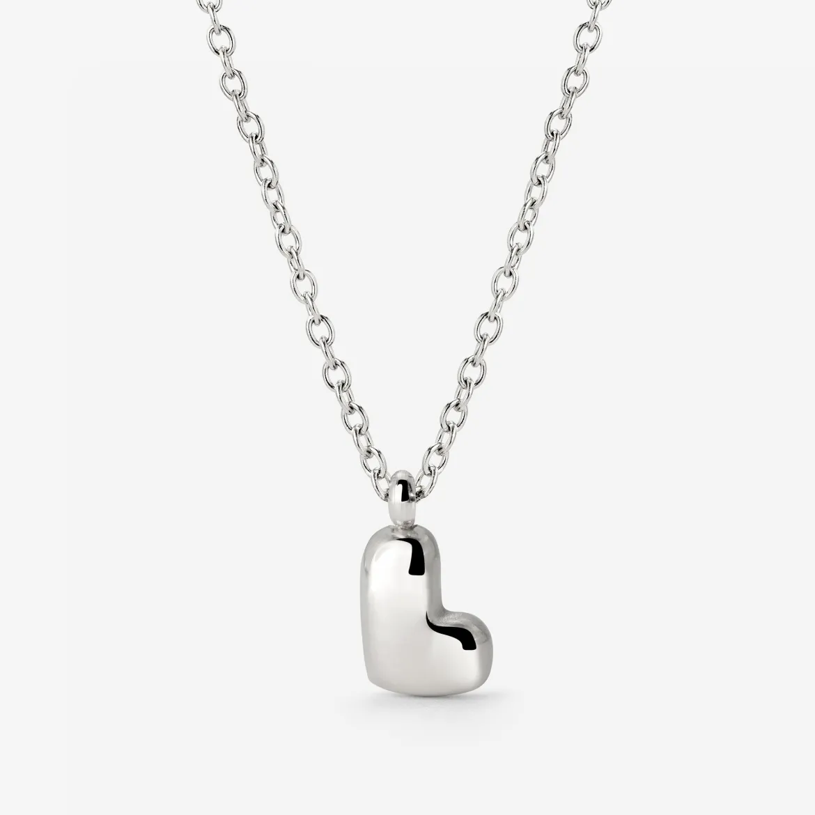 Bubble Letter Necklace Silber - A