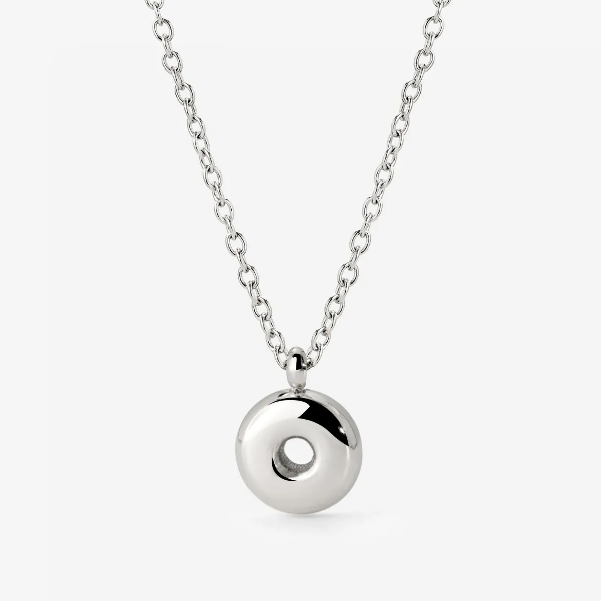 Bubble Letter Necklace Silber - A