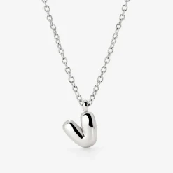 Bubble Letter Necklace Silber - A