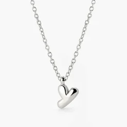 Bubble Letter Necklace Silber - A