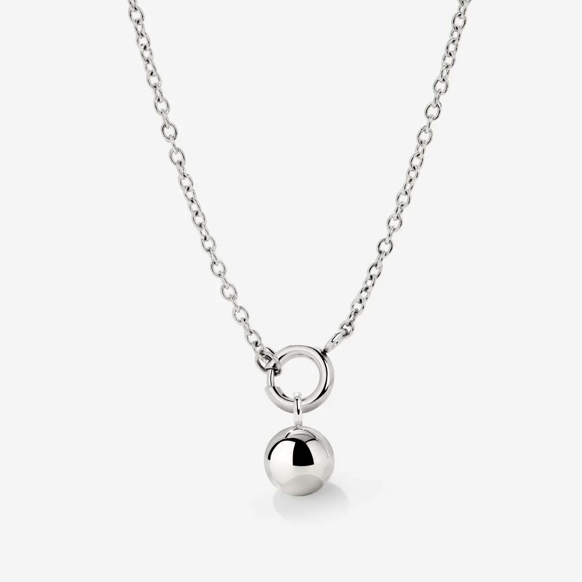 Bubbly Classic Chain Necklace Set Silber