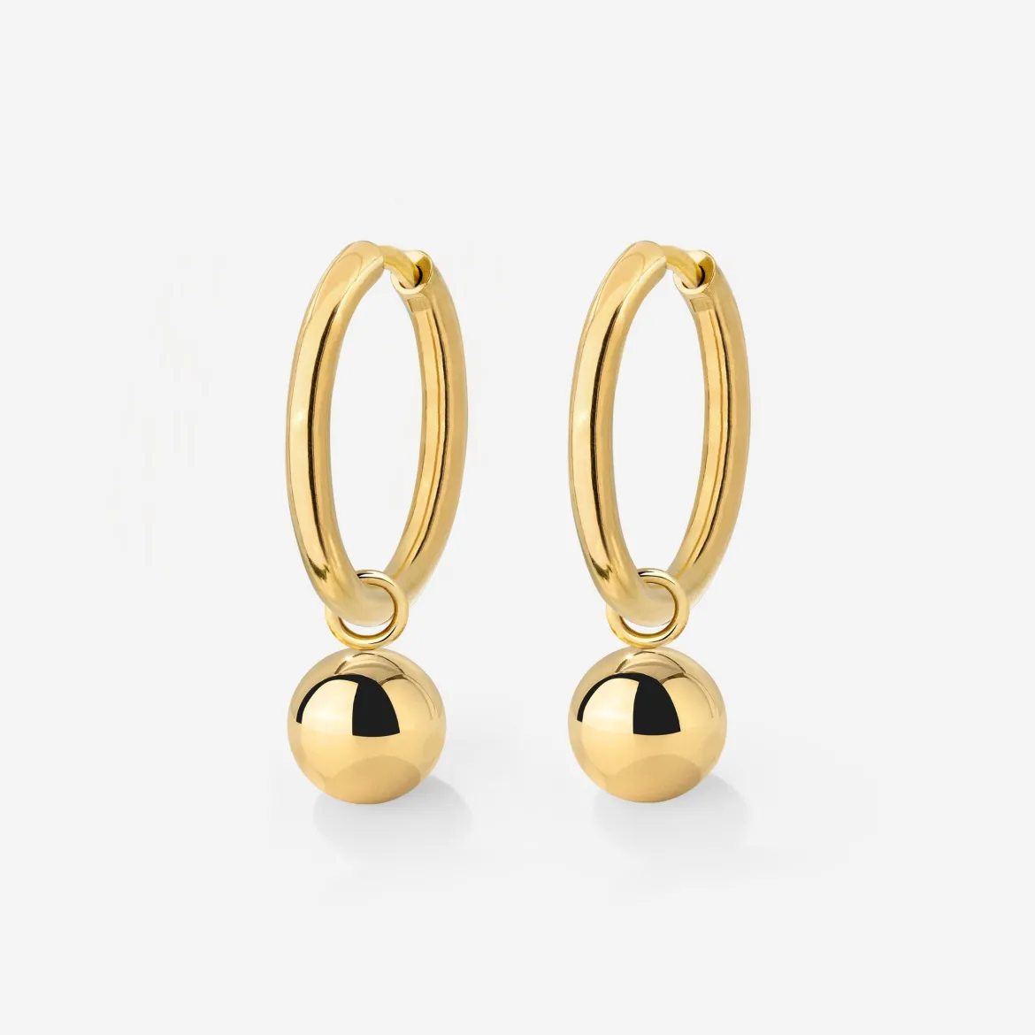 Bubbly Hoop Set Medium Gold