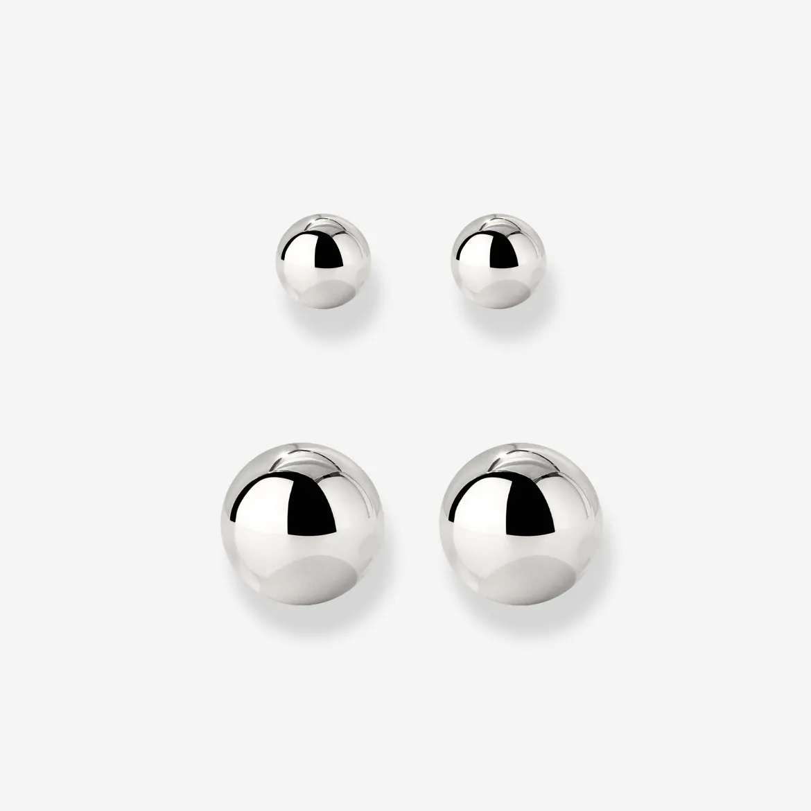 Bubbly Stud Bundle Silber