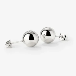 Bubbly Studs Medium Silber
