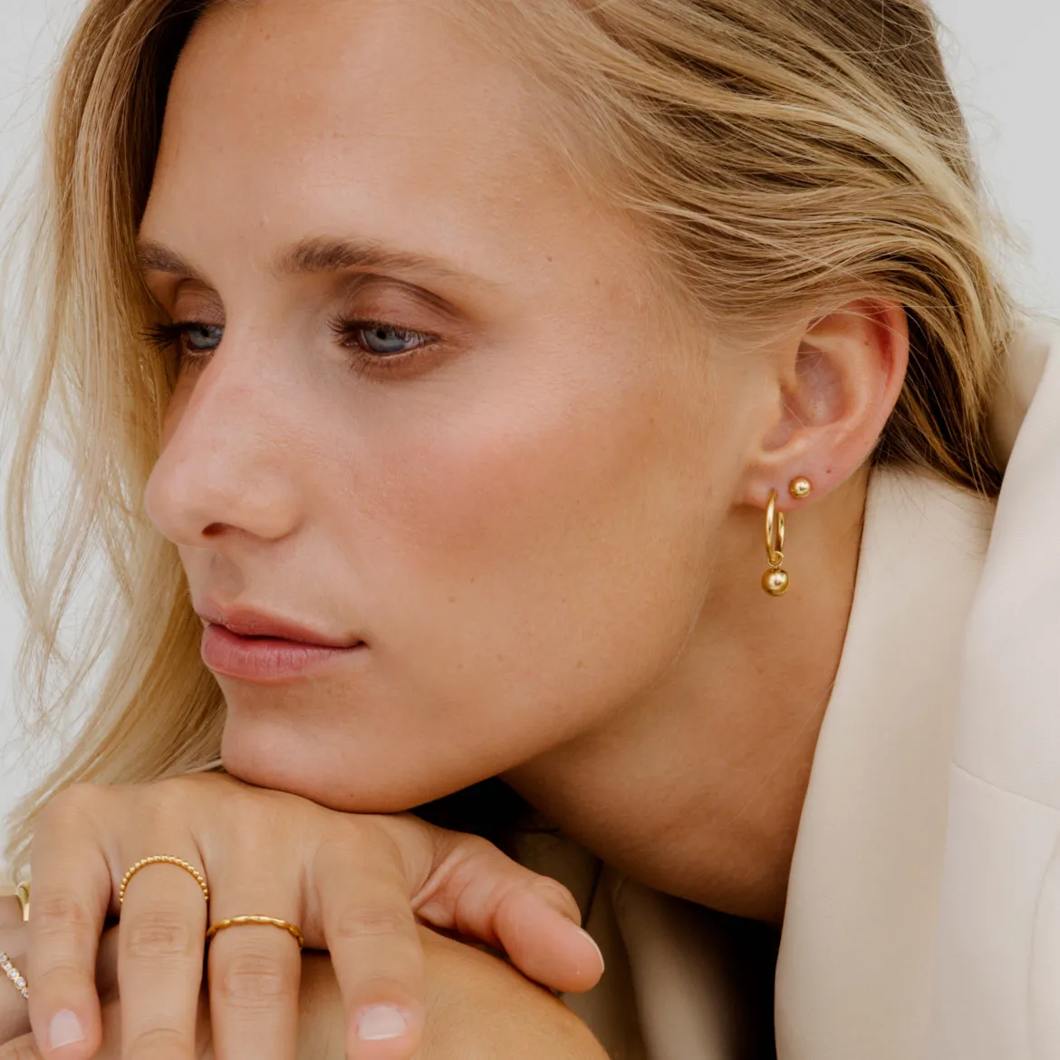 Bubbly Studs Small Gold