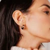 Bulky Hoop Studs Roségold
