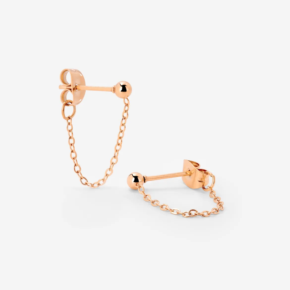 Chained Studs Roségold