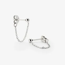 Chained Studs Silber