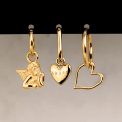 Cherub Hoop Set Small Gold