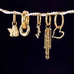 Cherub Hoop Set Small Gold