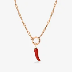 Chili Singapore Chain Necklace Set Roségold