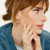 Chunky Gem Find Hoop Set Medium Gold