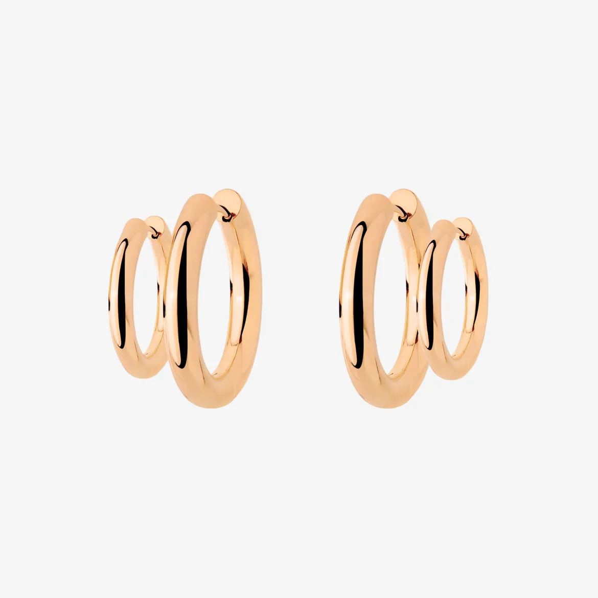 Chunky Lover Hoop Bundle Small Roségold