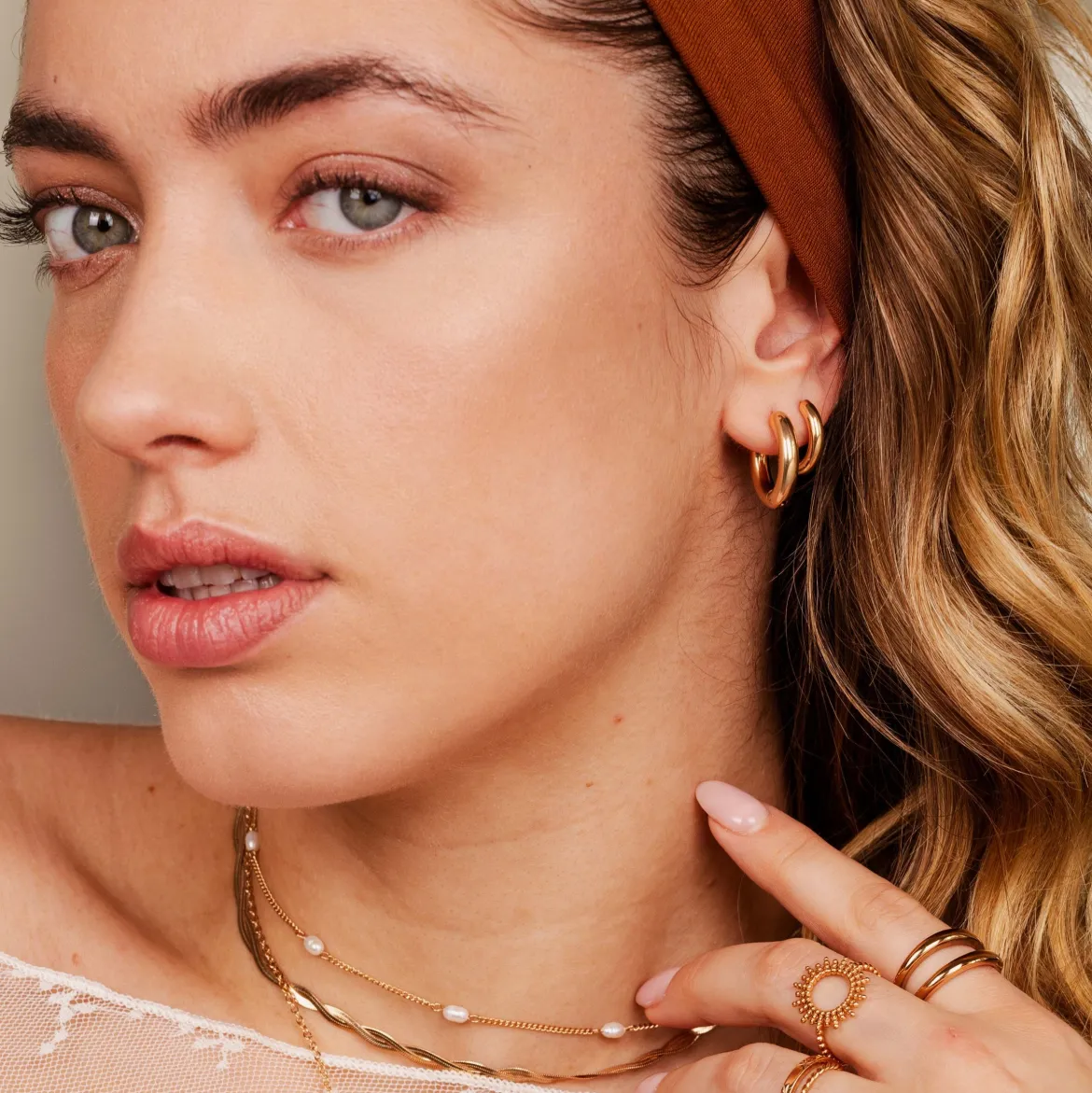 Chunky Lover Hoop Bundle Small Roségold